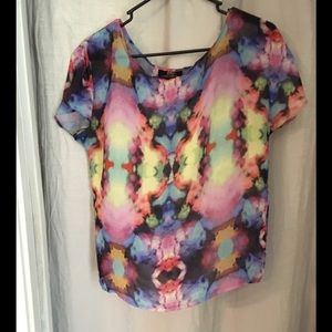 Sheer tie dye top